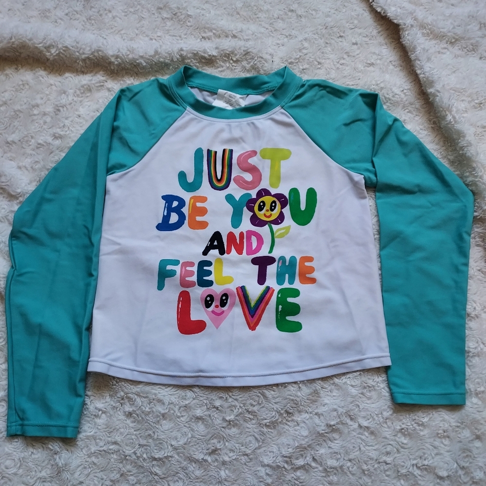 Just Be You Swimming Rashgaurd kids youth Small Summer Beach UV Protection